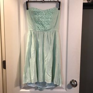 Buckle Boutique light blue Strapless Dress